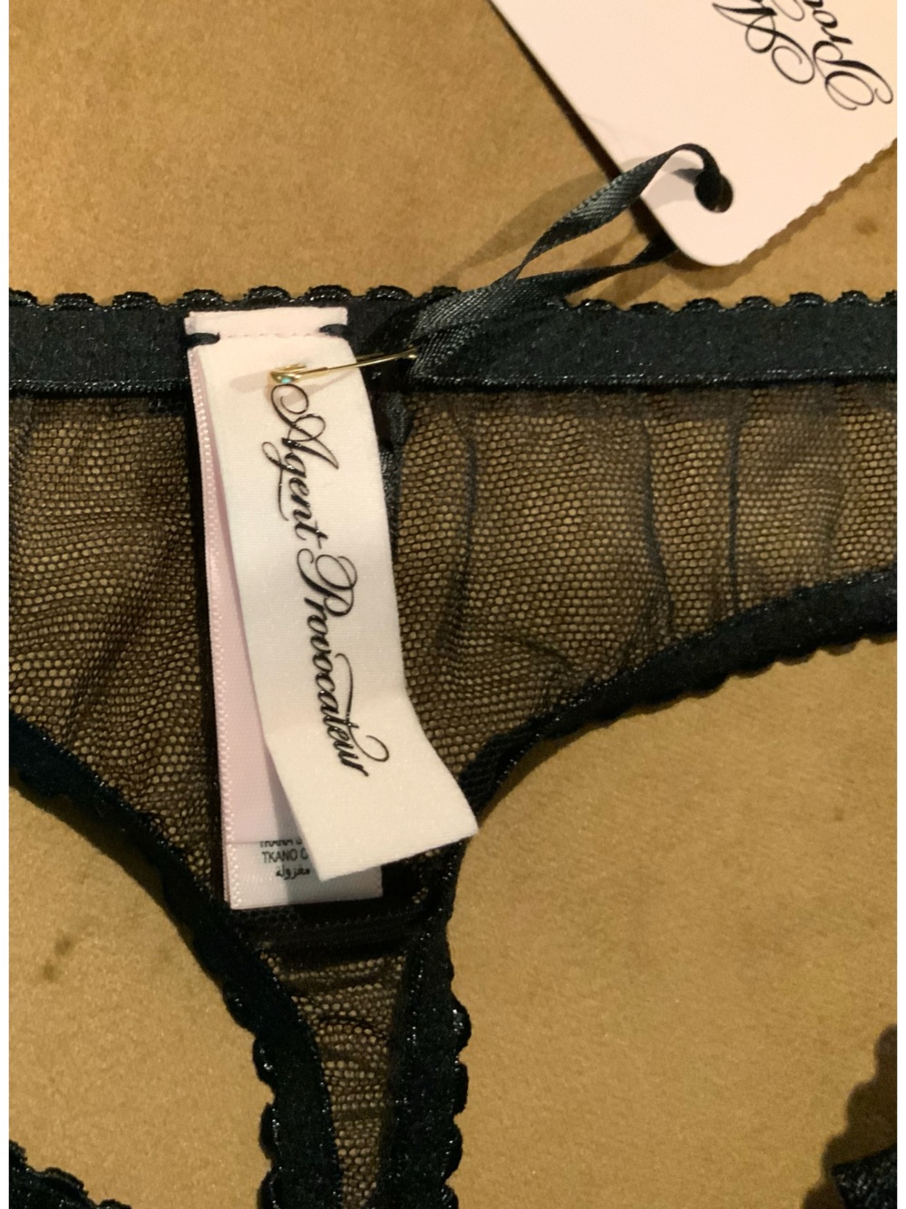 Agent Provocateur Black Lace Panty Sz 4 - Picture 9 of 10